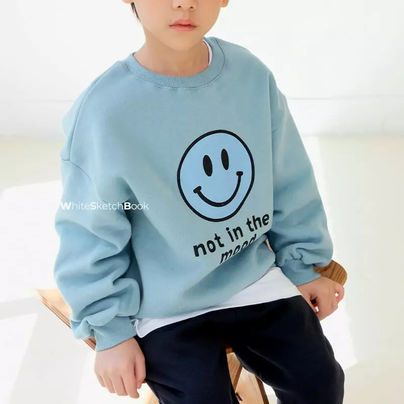 Whitesketchbook - Korean Children Fashion - #childofig - Mood Smile Sweatshirt - 8