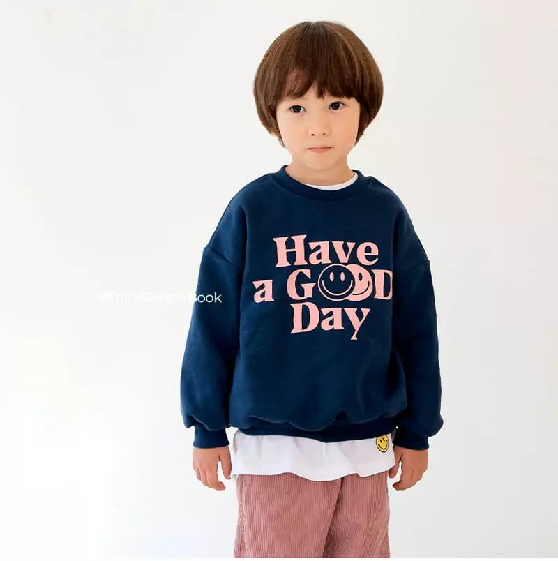 Whitesketchbook - Korean Children Fashion - #childofig - Good Day Sweatshirt - 8
