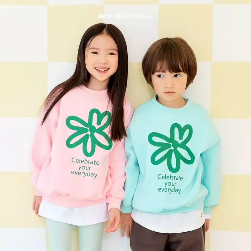 Whitesketchbook - Korean Children Fashion - #childofig - Flower Sweatshirt - 4