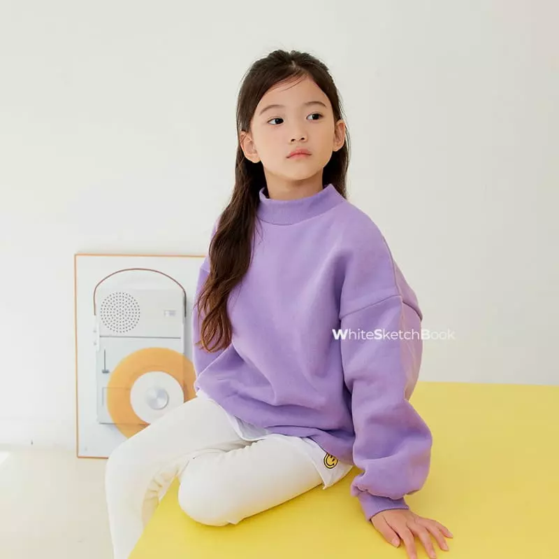 Whitesketchbook - Korean Children Fashion - #childofig - Fleece Half Neck Sweatshirt - 11