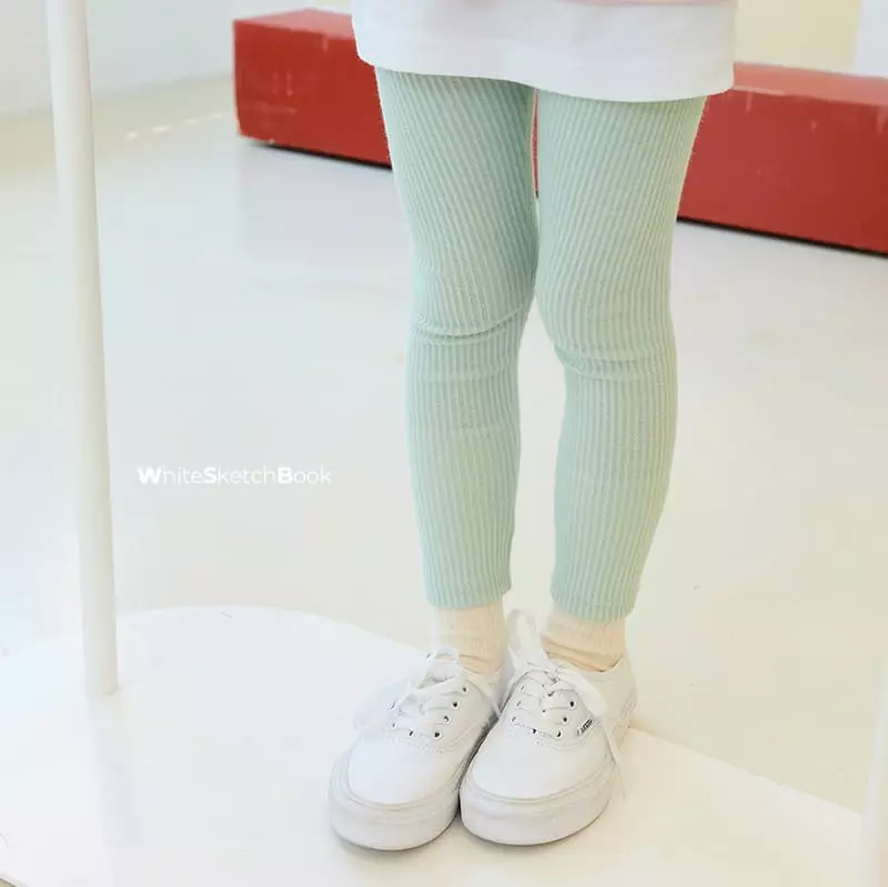 Whitesketchbook - Korean Children Fashion - #childrensboutique - Rib Leggings - 3