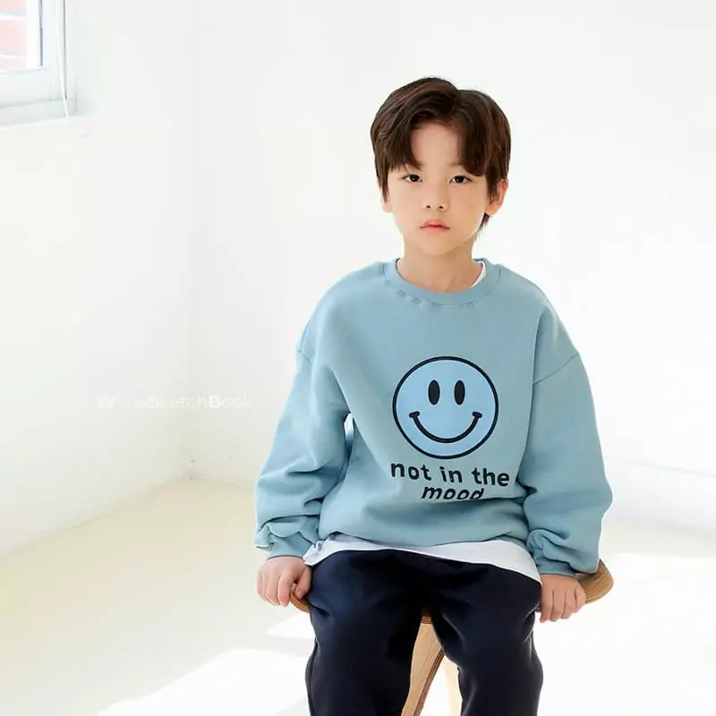 Whitesketchbook - Korean Children Fashion - #childrensboutique - Mood Smile Sweatshirt - 10