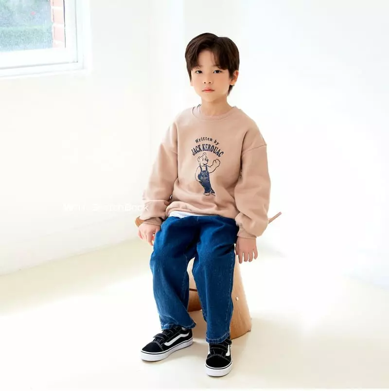 Whitesketchbook - Korean Children Fashion - #childrensboutique - Dungarees Bear Sweatshirt - 8