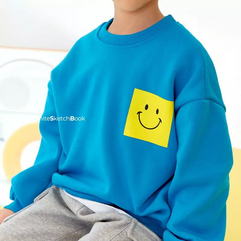 Whitesketchbook - Korean Children Fashion - #designkidswear - Smile Pocket Sweatshirt - 12