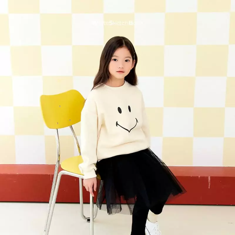 Whitesketchbook - Korean Children Fashion - #childrensboutique - Face Smile Sweatshirt - 4