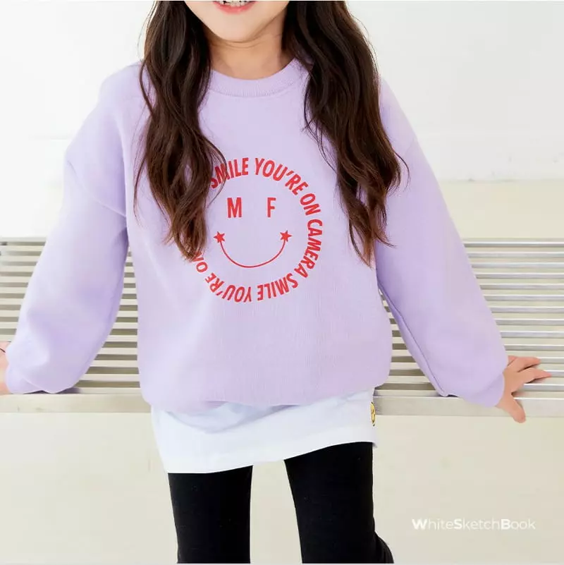Whitesketchbook - Korean Children Fashion - #fashionkids - One Smile Sweatshirt - 3