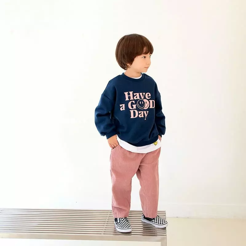 Whitesketchbook - Korean Children Fashion - #fashionkids - Good Day Sweatshirt - 12