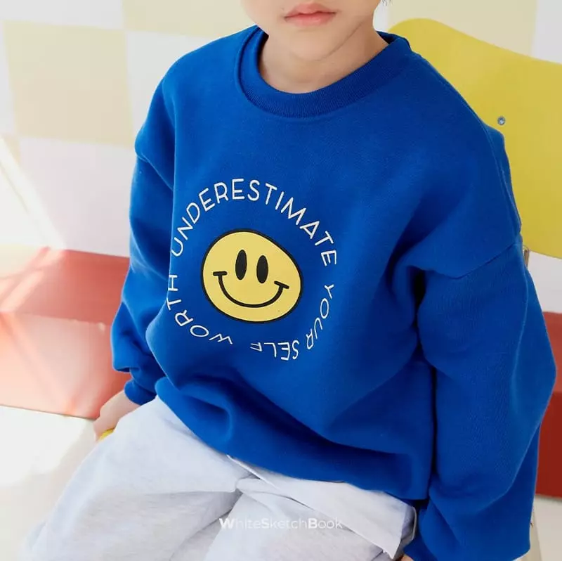 Whitesketchbook - Korean Children Fashion - #fashionkids - Lettering Smile Sweatshirt - 7