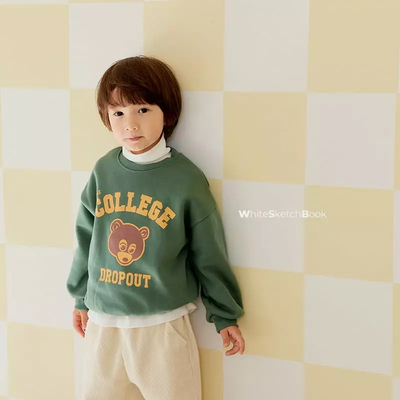 Whitesketchbook - Korean Children Fashion - #fashionkids - Bear Sweatshirt - 5