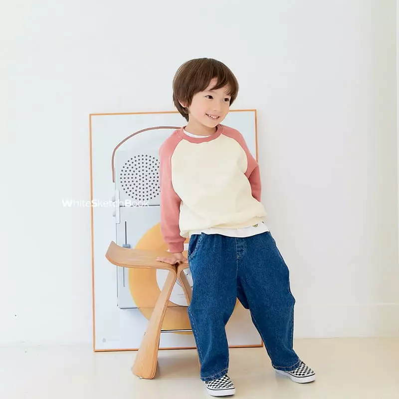 Whitesketchbook - Korean Children Fashion - #discoveringself - Raglan Color Sweatshirt - 4