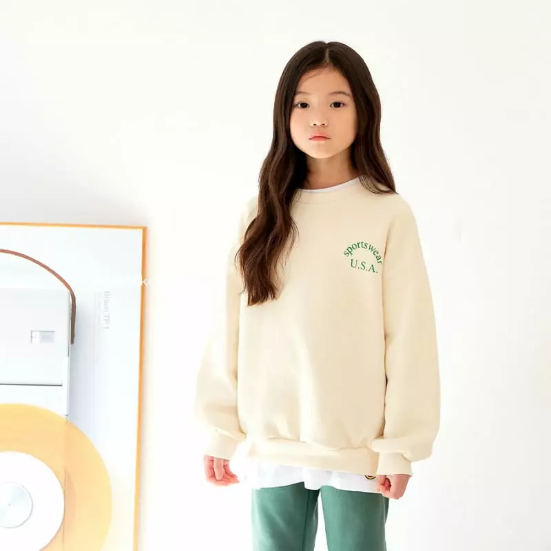 Whitesketchbook - Korean Children Fashion - #kidsshorts - Usa Sweatshirt - 11