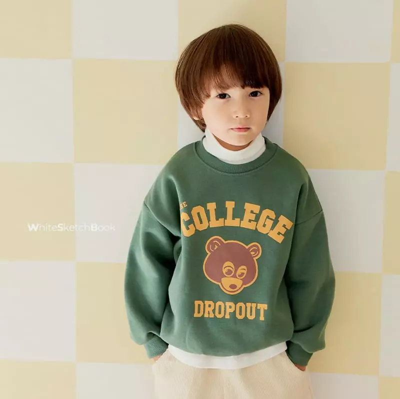 Whitesketchbook - Korean Children Fashion - #kidsshorts - Bear Sweatshirt - 6