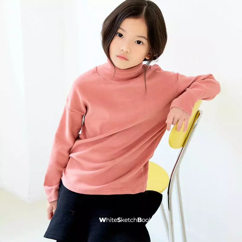 Whitesketchbook - Korean Children Fashion - #kidsshorts - Cotton Candy Turtleneck Tee - 3