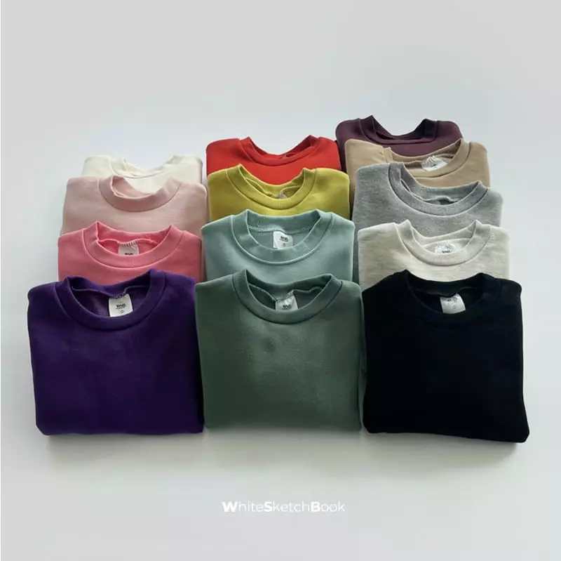 Whitesketchbook - Korean Children Fashion - #kidsshorts - Simple Sweatshirt - 12