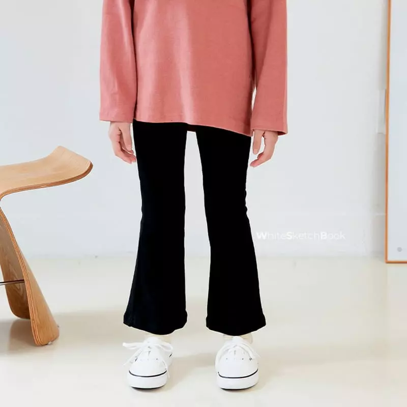 Whitesketchbook - Korean Children Fashion - #kidsstore - Bootscut Leggings - 11