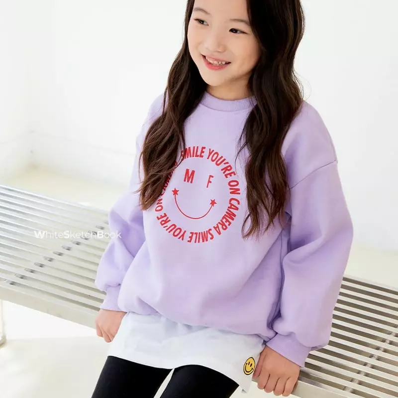 Whitesketchbook - Korean Children Fashion - #kidsstore - One Smile Sweatshirt - 5