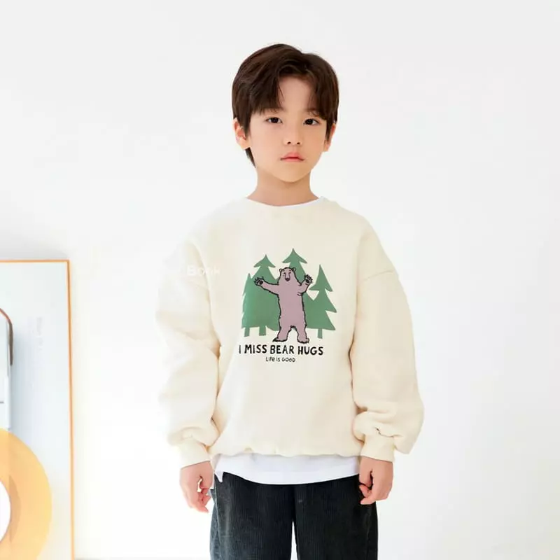 Whitesketchbook - Korean Children Fashion - #kidsshorts - Hug Bear Sweatshirt - 4