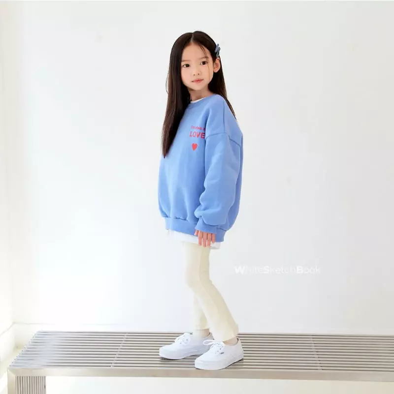 Whitesketchbook - Korean Children Fashion - #kidsstore - Love Sweatshirt - 3
