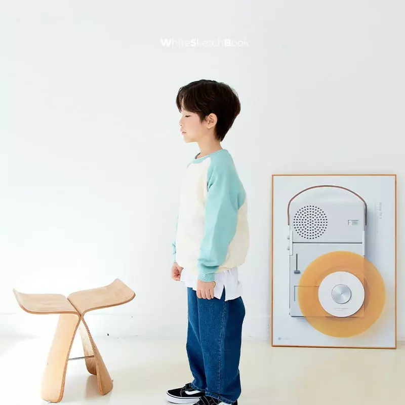 Whitesketchbook - Korean Children Fashion - #kidsstore - Raglan Color Sweatshirt - 6