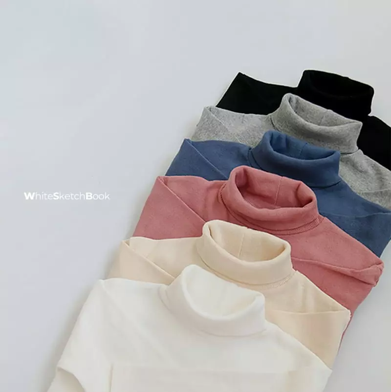 Whitesketchbook - Korean Children Fashion - #kidsstore - Gamsung Turtleneck Tee - 12