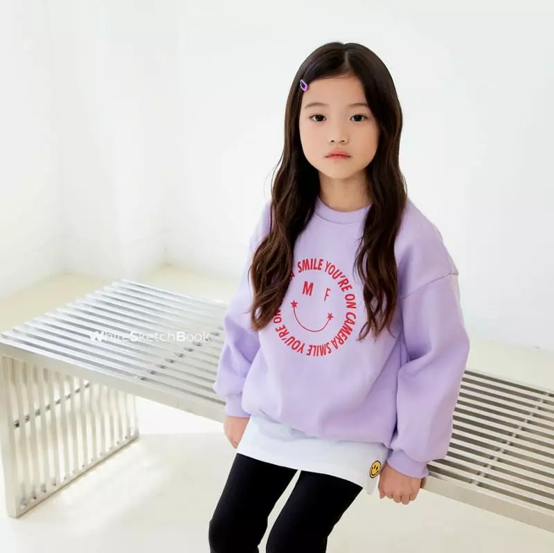 Whitesketchbook - Korean Children Fashion - #kidzfashiontrend - One Smile Sweatshirt - 6