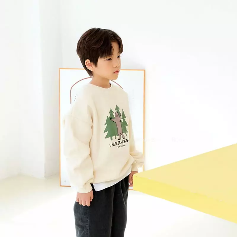 Whitesketchbook - Korean Children Fashion - #kidzfashiontrend - Hug Bear Sweatshirt - 5