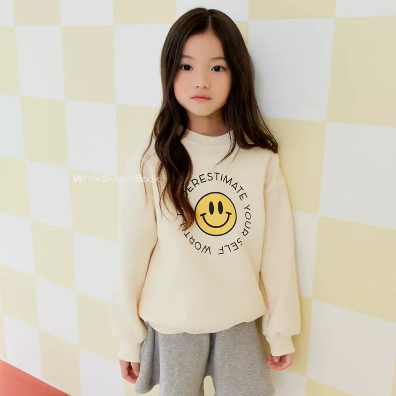 Whitesketchbook - Korean Children Fashion - #kidzfashiontrend - Lettering Smile Sweatshirt - 10
