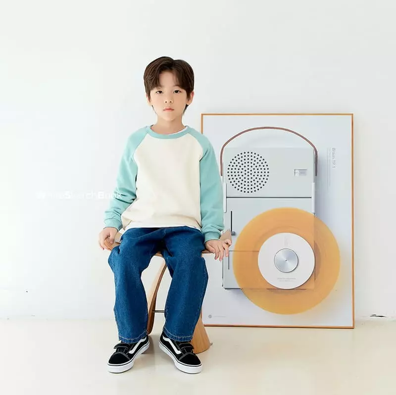 Whitesketchbook - Korean Children Fashion - #kidzfashiontrend - Raglan Color Sweatshirt - 7