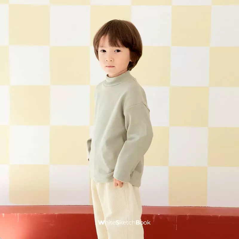 Whitesketchbook - Korean Children Fashion - #kidsstore - Half Neck Tee - 4