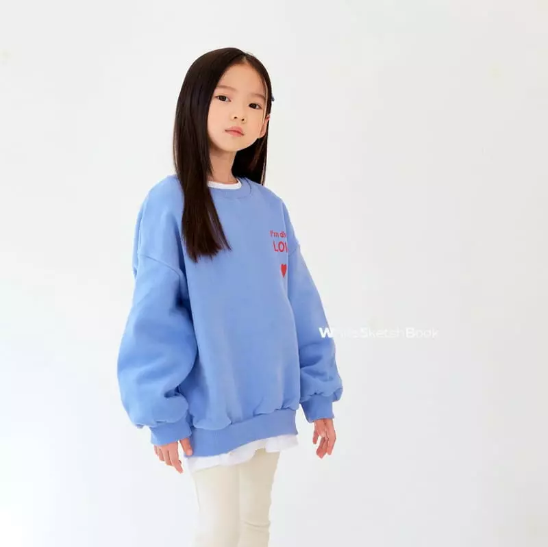 Whitesketchbook - Korean Children Fashion - #littlefashionista - Love Sweatshirt - 6