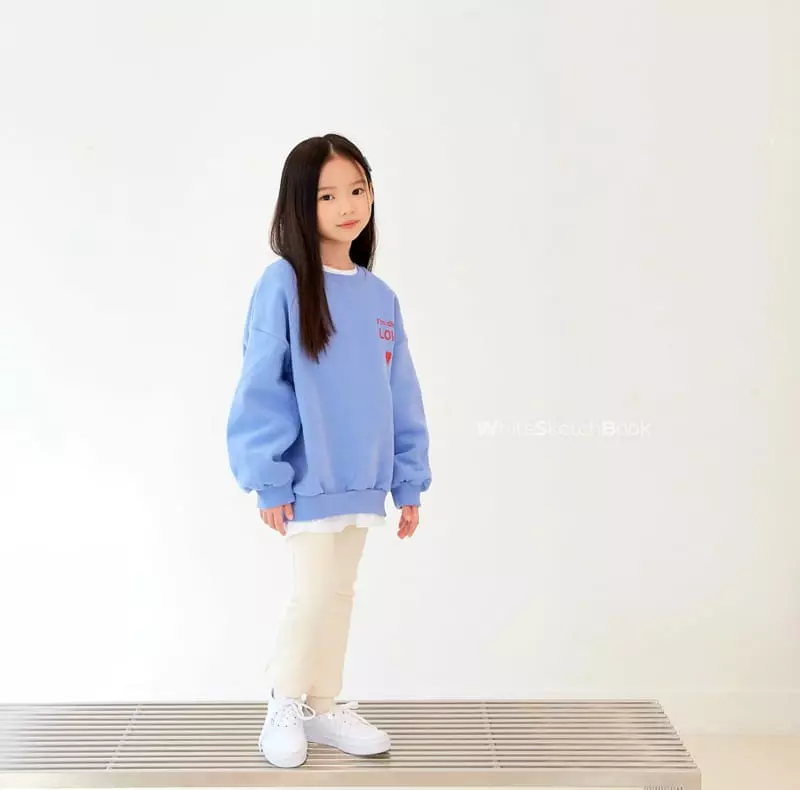 Whitesketchbook - Korean Children Fashion - #magicofchildhood - Love Sweatshirt - 7