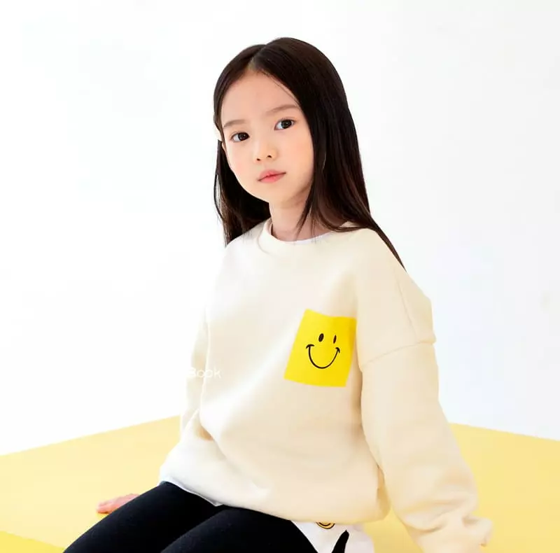 Whitesketchbook - Korean Children Fashion - #minifashionista - Smile Pocket Sweatshirt - 7