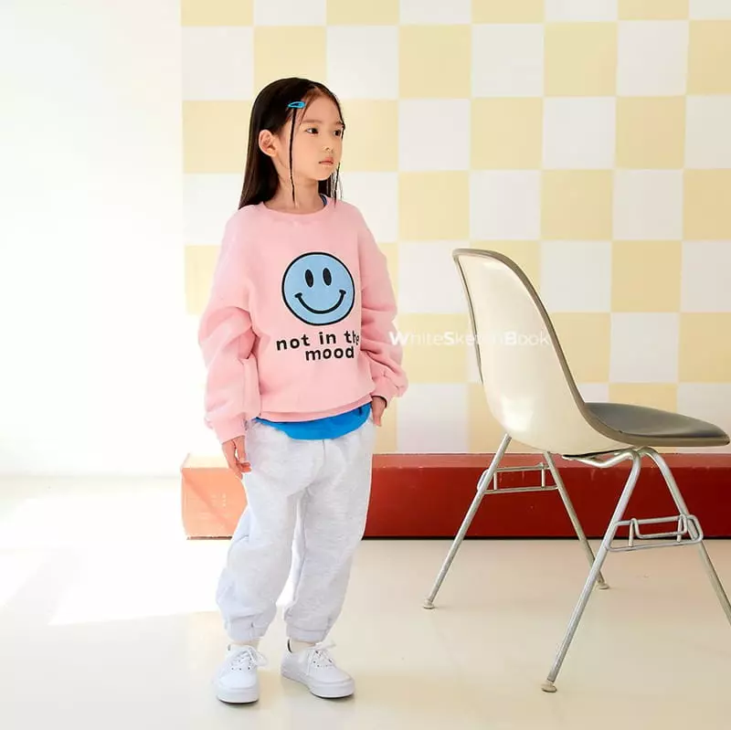 Whitesketchbook - Korean Children Fashion - #minifashionista - Mood Smile Sweatshirt - 6