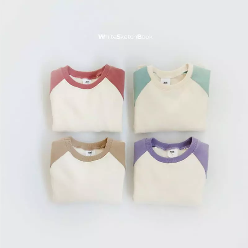 Whitesketchbook - Korean Children Fashion - #minifashionista - Raglan Color Sweatshirt - 11
