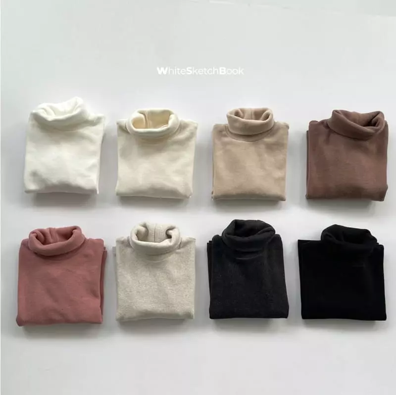 Whitesketchbook - Korean Children Fashion - #minifashionista - Cotton Candy Turtleneck Tee - 9
