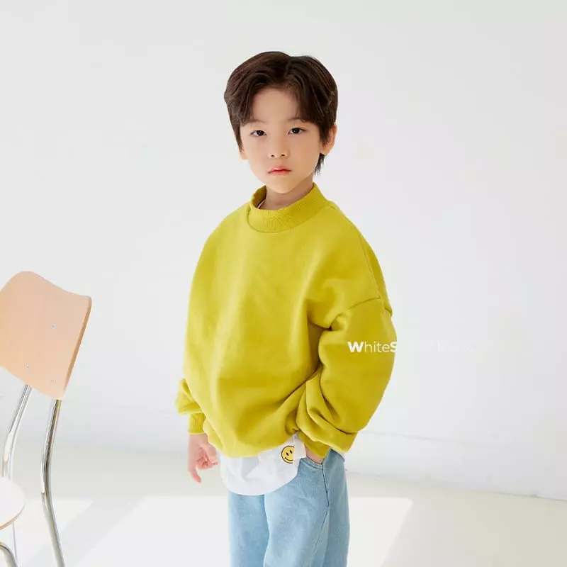 Whitesketchbook - Korean Children Fashion - #minifashionista - Fleece Half Neck Sweatshirt - 6