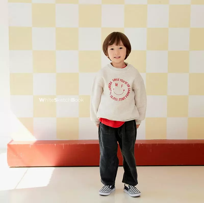 Whitesketchbook - Korean Children Fashion - #prettylittlegirls - One Smile Sweatshirt - 11