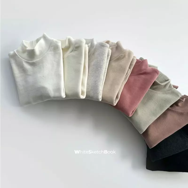Whitesketchbook - Korean Children Fashion - #prettylittlegirls - Half Neck Tee - 9