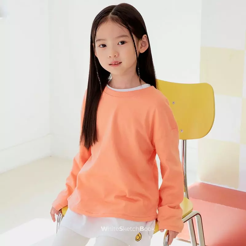 Whitesketchbook - Korean Children Fashion - #stylishchildhood - Long Sleeves Smie Layered Tee - 3