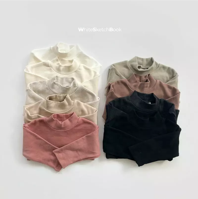 Whitesketchbook - Korean Children Fashion - #todddlerfashion - Half Neck Tee - 10