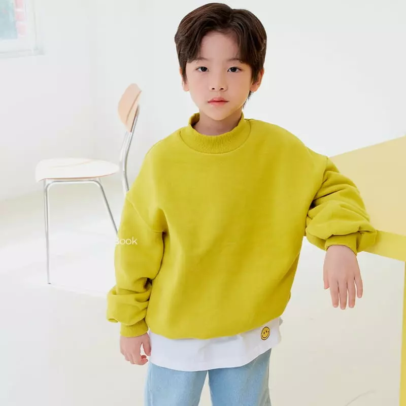 Whitesketchbook - Korean Children Fashion - #todddlerfashion - Fleece Half Neck Sweatshirt - 8