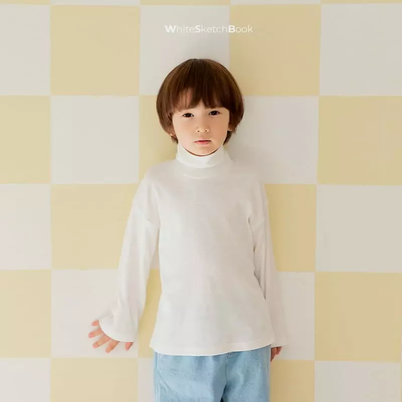 Whitesketchbook - Korean Children Fashion - #todddlerfashion - Gamsung Turtleneck Tee - 3