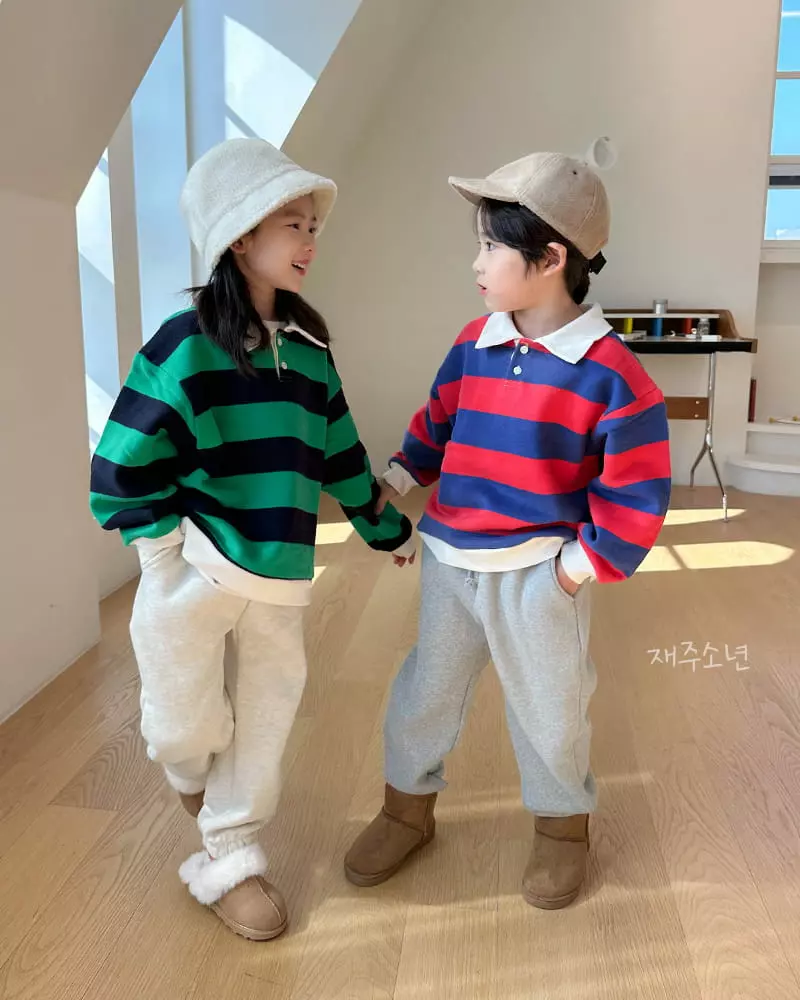 Witty Boy - Korean Children Fashion - #Kfashion4kids - Joy Stripes SWEatshirt
