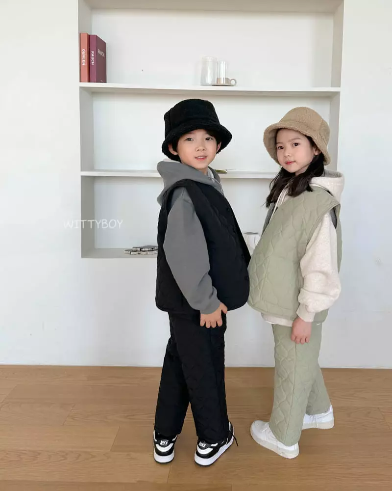 Witty Boy - Korean Children Fashion - #Kfashion4kids - Pom Pom Quilting Vest - 8