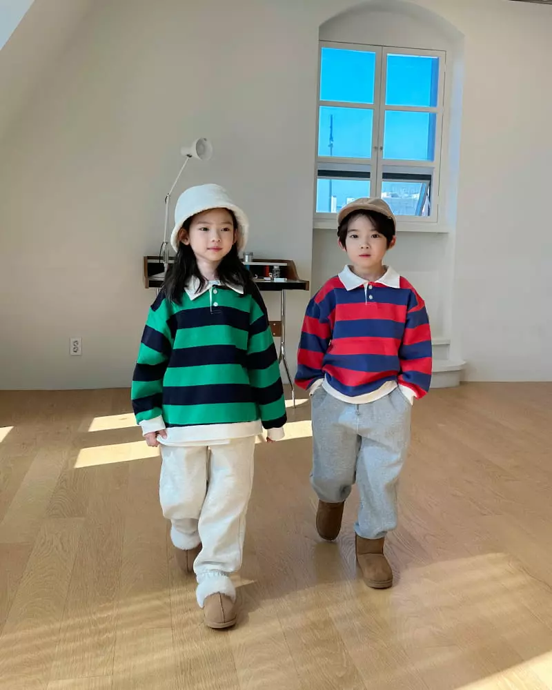 Witty Boy - Korean Children Fashion - #childofig - Joy Stripes SWEatshirt - 6