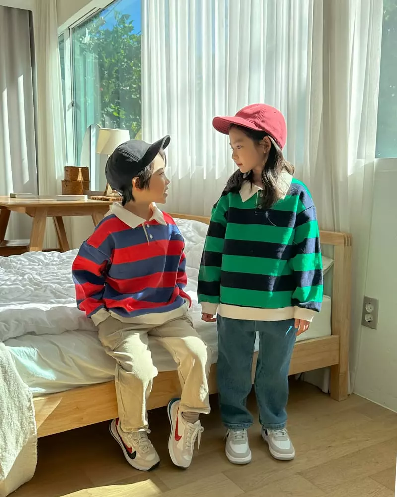 Witty Boy - Korean Children Fashion - #designkidswear - Joy Stripes SWEatshirt - 9