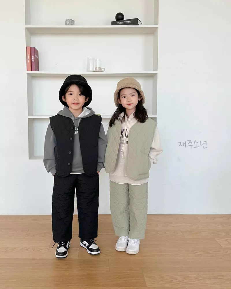 Witty Boy - Korean Children Fashion - #discoveringself - Pom Quilting Pants - 2
