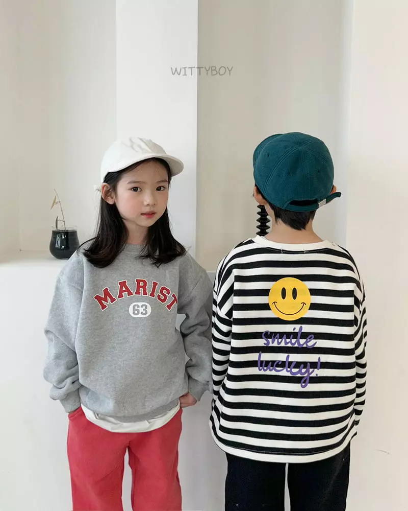 Witty Boy - Korean Children Fashion - #fashionkids - Marie Stripes Sweatshirt - 10