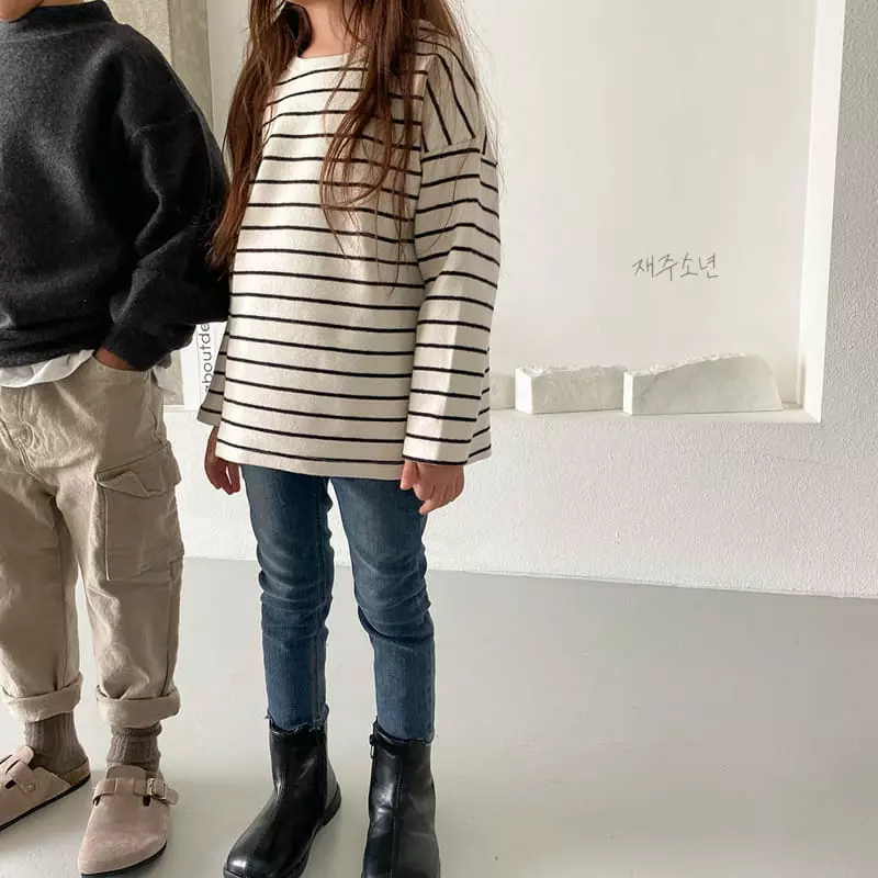 Witty Boy - Korean Children Fashion - #fashionkids - Multi Stripes Tee - 6