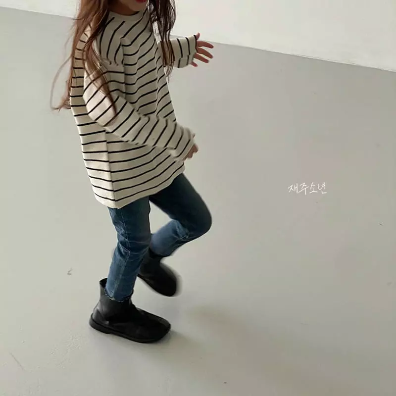 Witty Boy - Korean Children Fashion - #kidsshorts - Multi Stripes Tee - 7